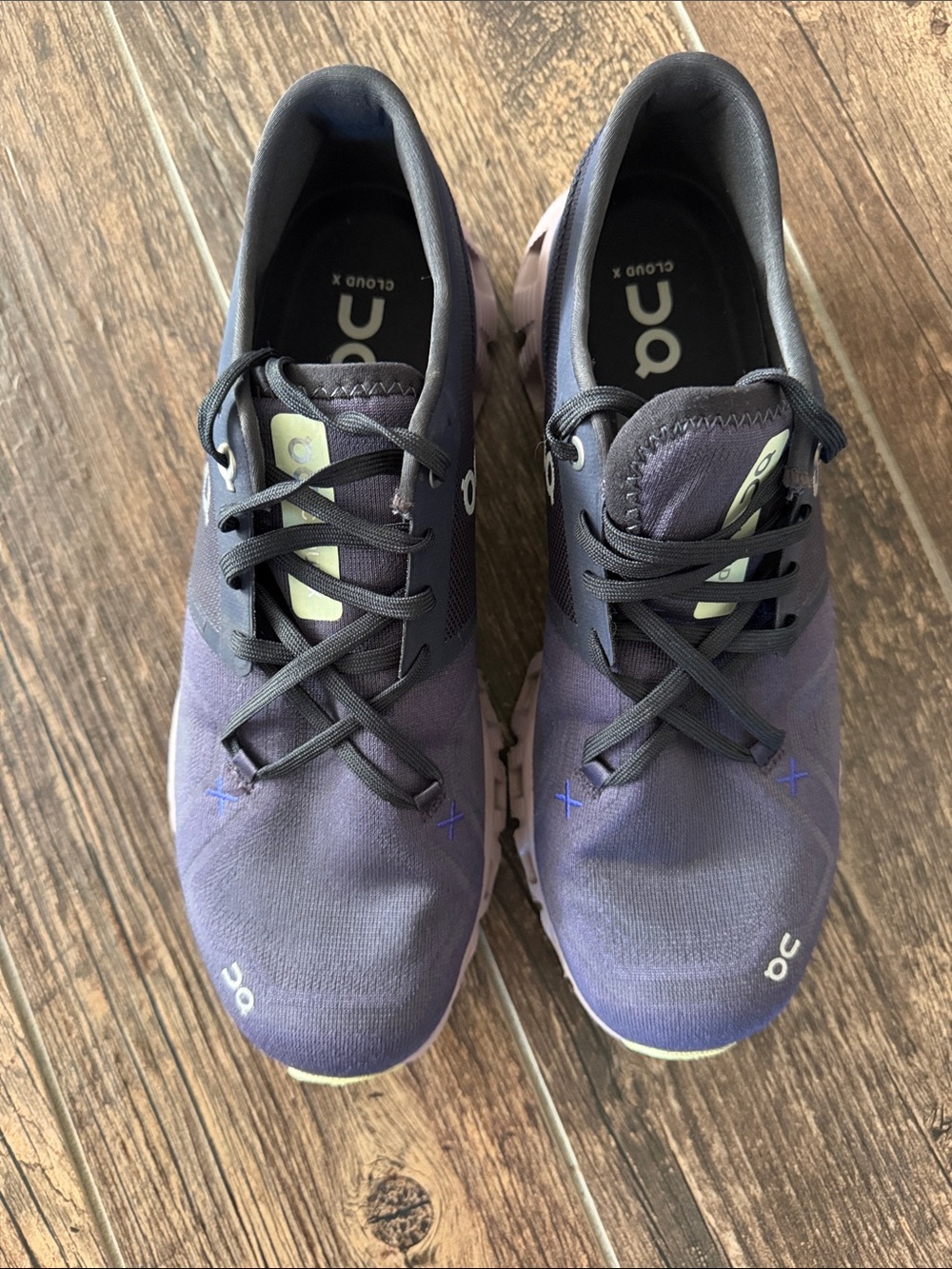 On Running Cloud X Women's Athletic Sneakers - Purple with Black
